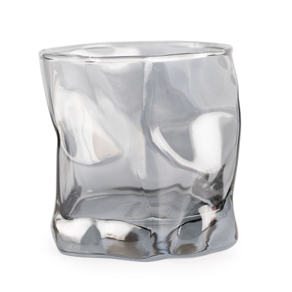 Black Twisted Fold Whiskey Glass